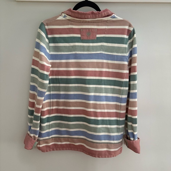 Fat Face Pastel Striped Quarter-Zip Top - Picture 9 of 14